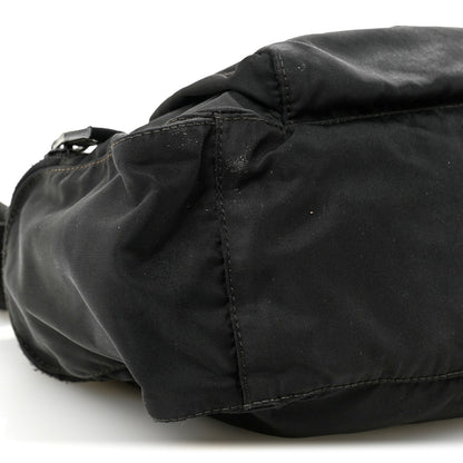 Prada Tessuto Nylon Saffiano Small Vela Messenger Black 9 of 16