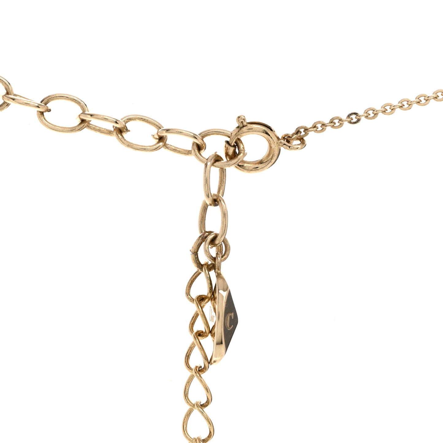 Crystal Pearl Tell Me Dior Zodiac Aries Necklace Gold
