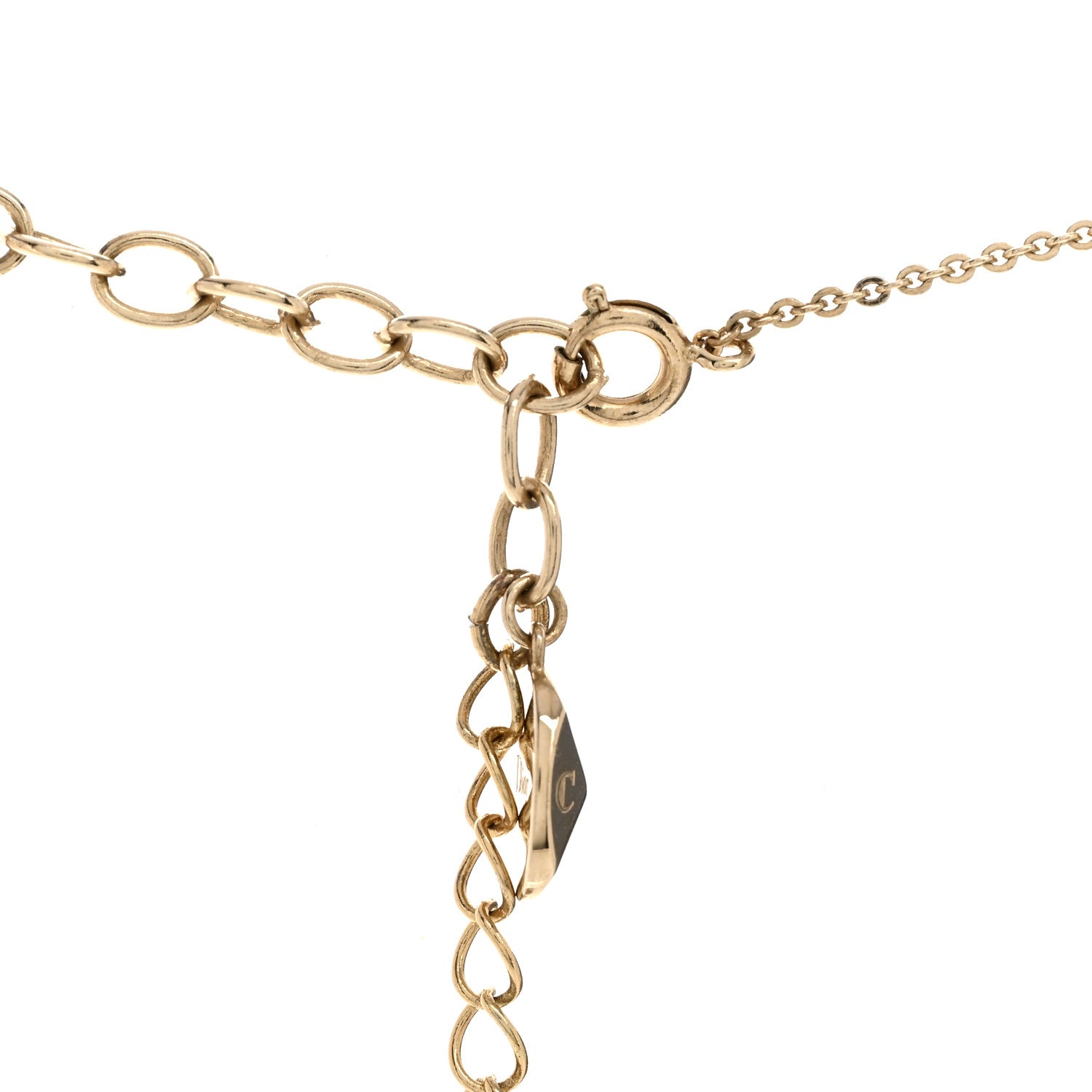 Christian Dior Crystal Pearl Tell Me Dior Zodiac Aries Necklace Gold 4 of 6