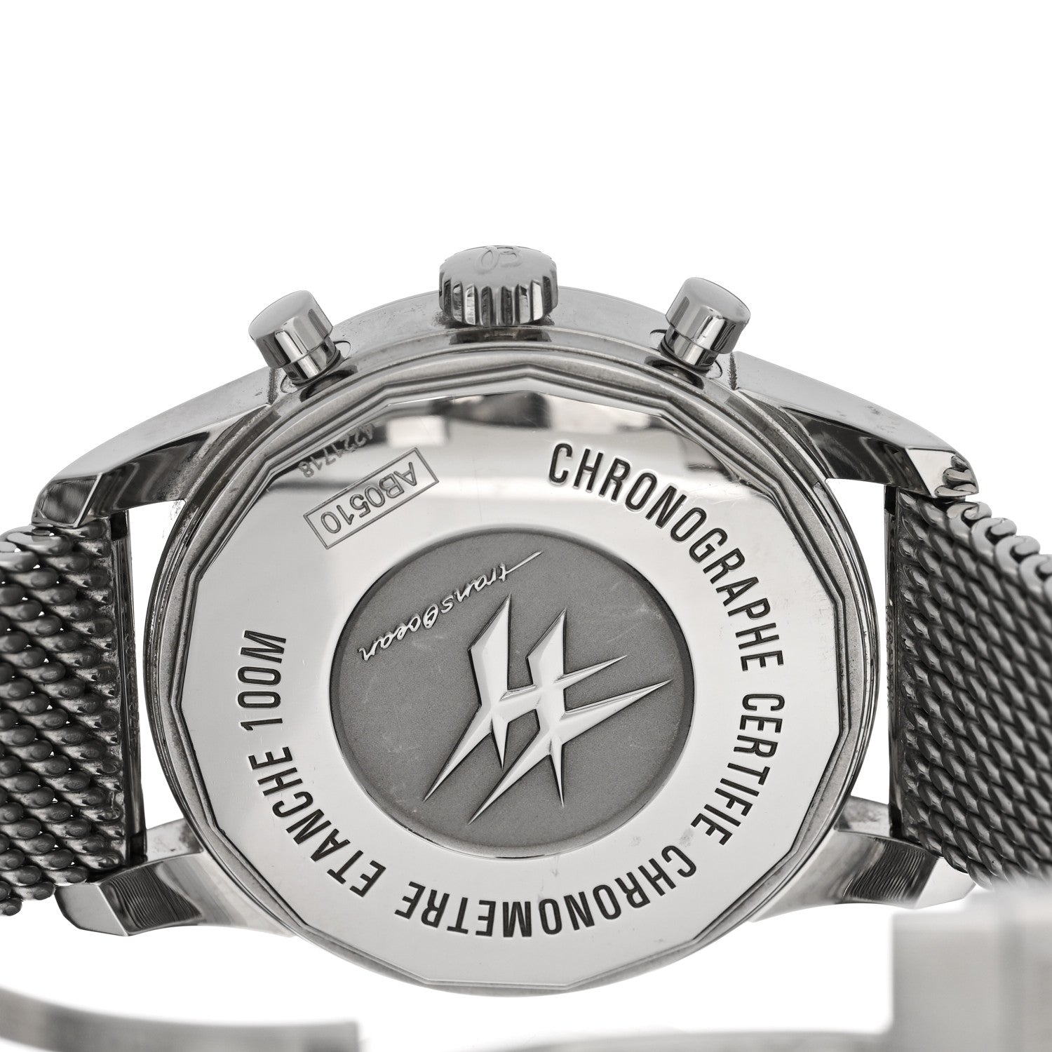 Breitling Stainless Steel 46mm Transocean Unitime Chronograph Automatic Watch Black AB0510 4 of 5