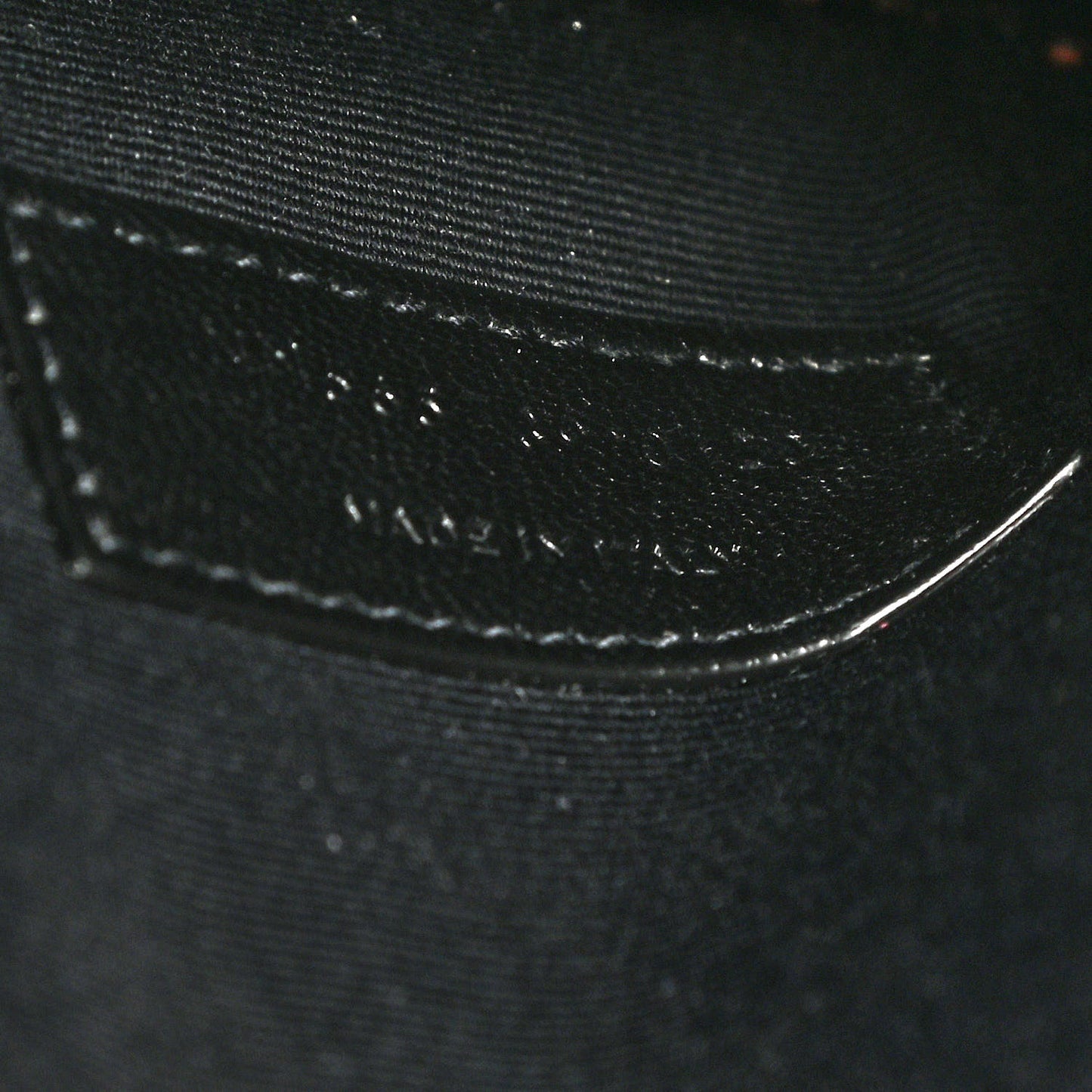 Smooth Shiny Calfskin Monogram Uptown Pouch Black