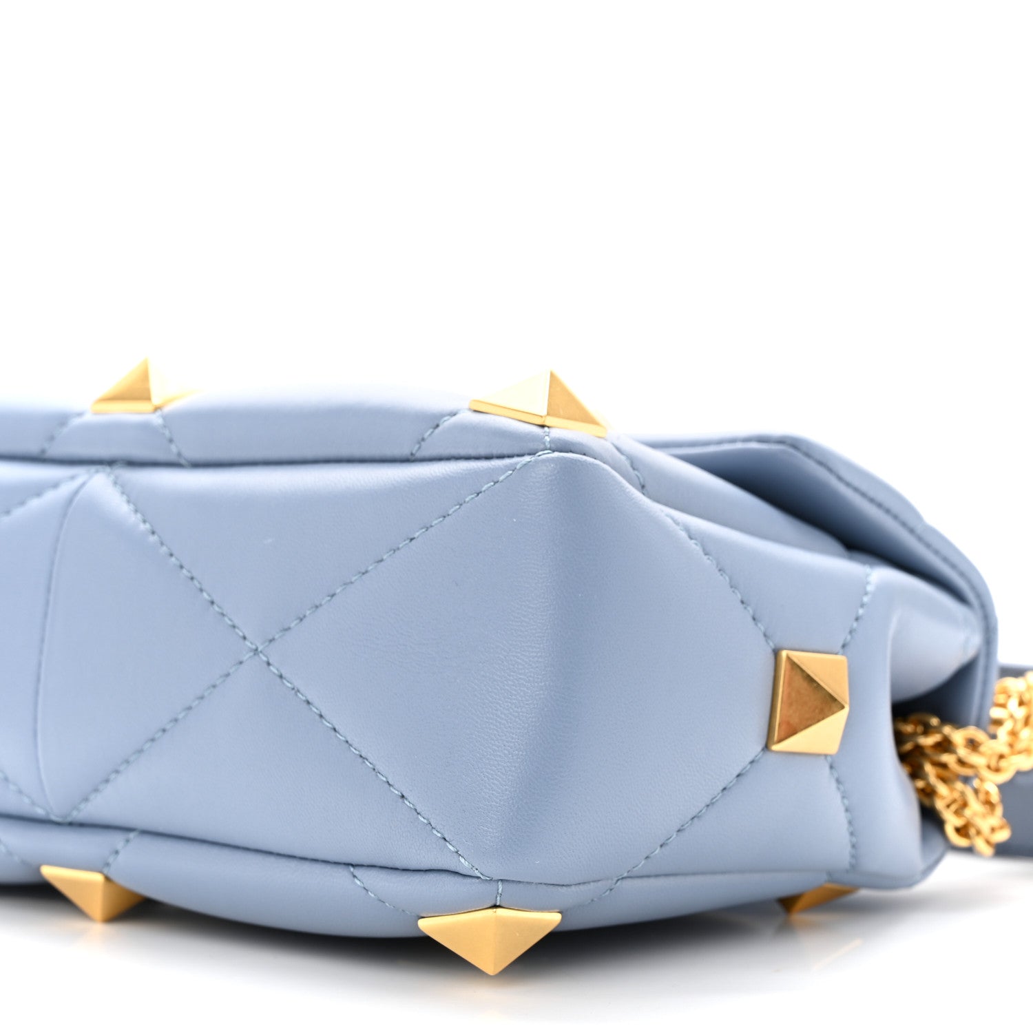 Valentino Garavani Nappa Medium Roman Stud Shoulder Bag Niagara 9 of 9