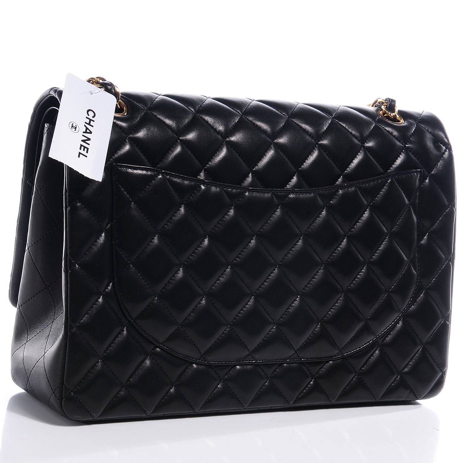 Chanel Lambskin Quilted Maxi Double Flap Black 3 of 9