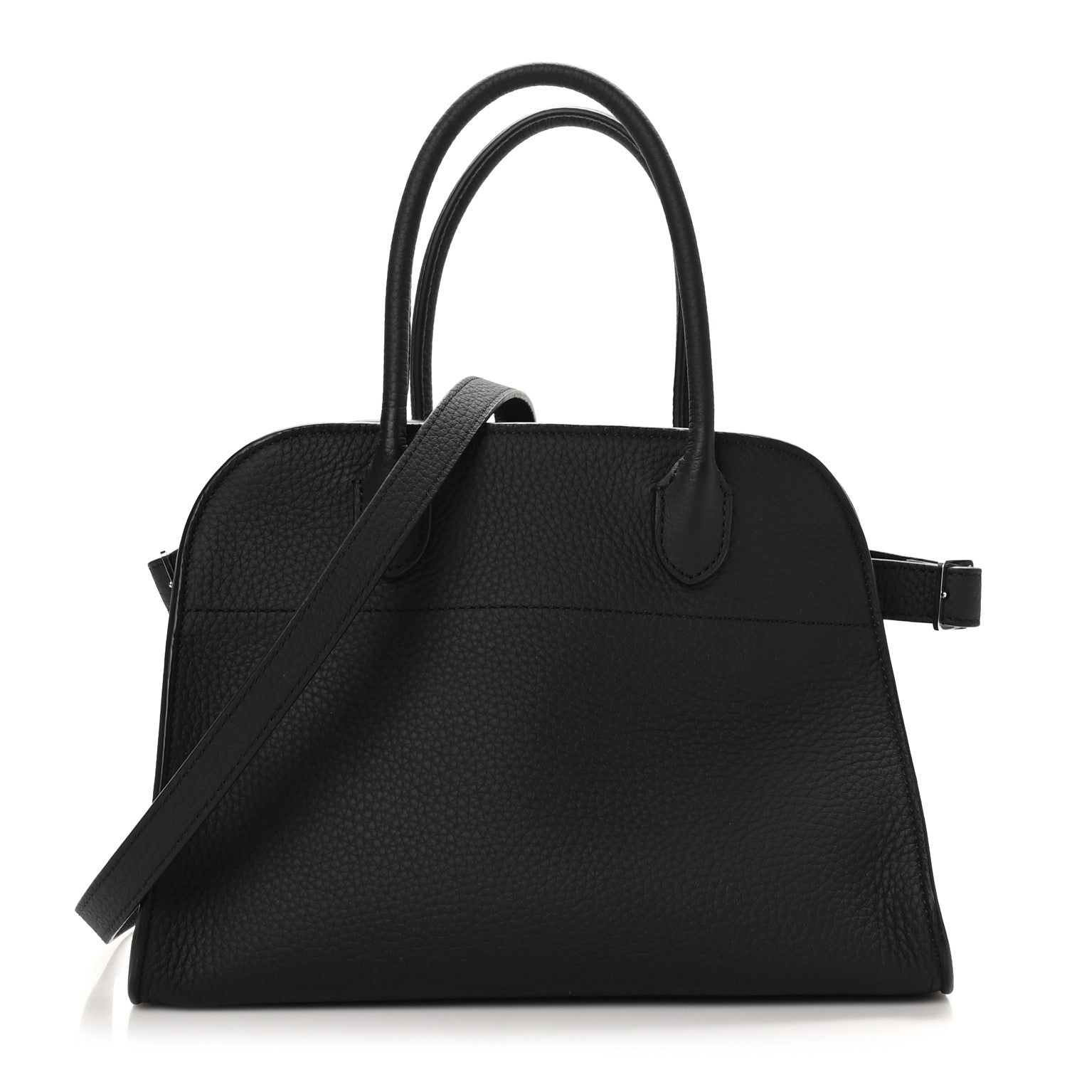 The Row Grained Calfskin Soft Margaux 10 Bag Black 1 of 9