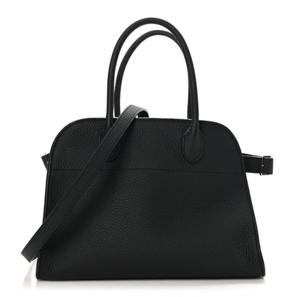 The Row Grained Calfskin Soft Margaux 10 Bag Black 1 of 9