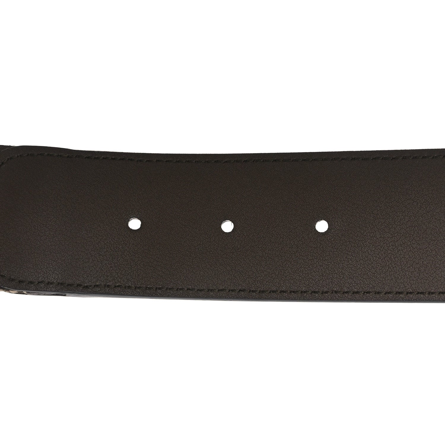Gucci Monogram Jumbo GG Textured Dollar Calfskin Double G 40mm Belt 110 44 Camel Ebony 3 of 5