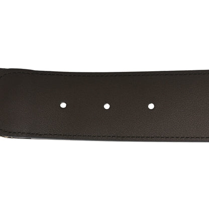 Gucci Monogram Jumbo GG Textured Dollar Calfskin Double G 40mm Belt 110 44 Camel Ebony 3 of 5