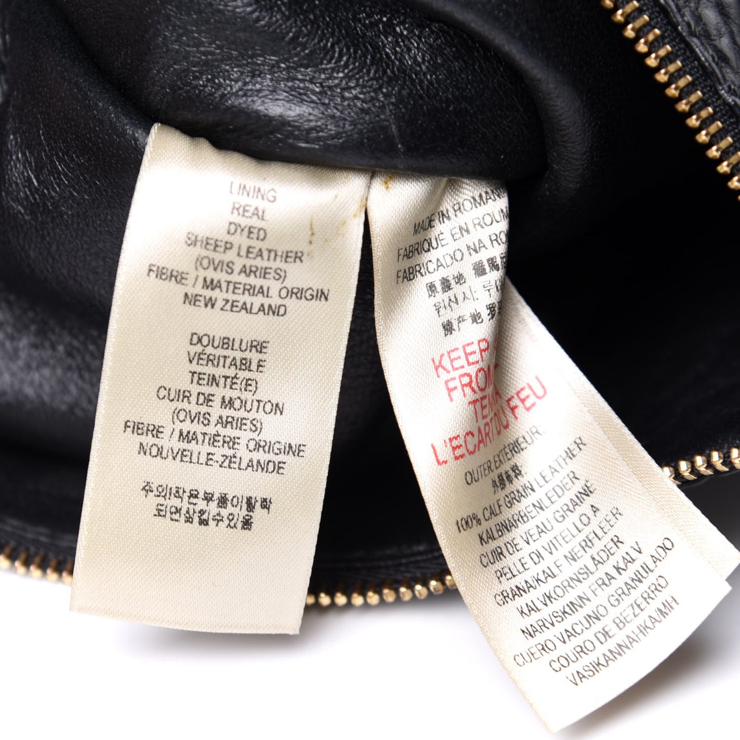 Signature Grain Calfskin Check Embossed Small Canterbury Tote Black