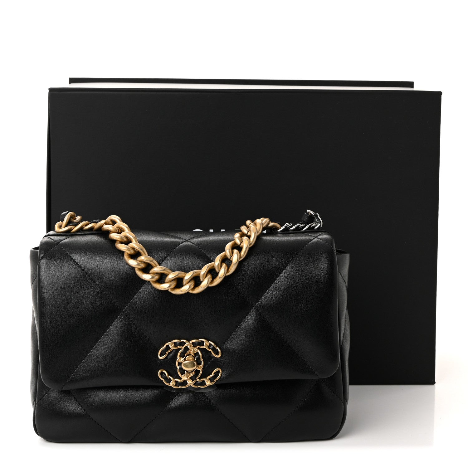 Chanel Lambskin Quilted Medium Chanel 19 Flap Black 11 of 11