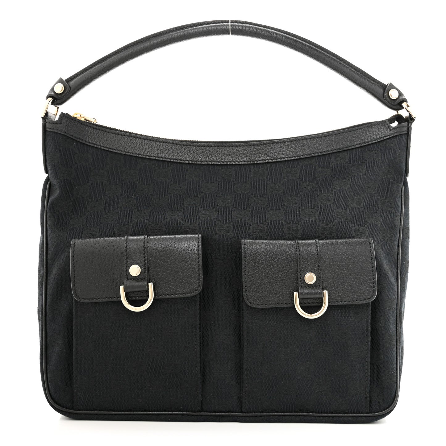 Monogram Pocket Hobo Black