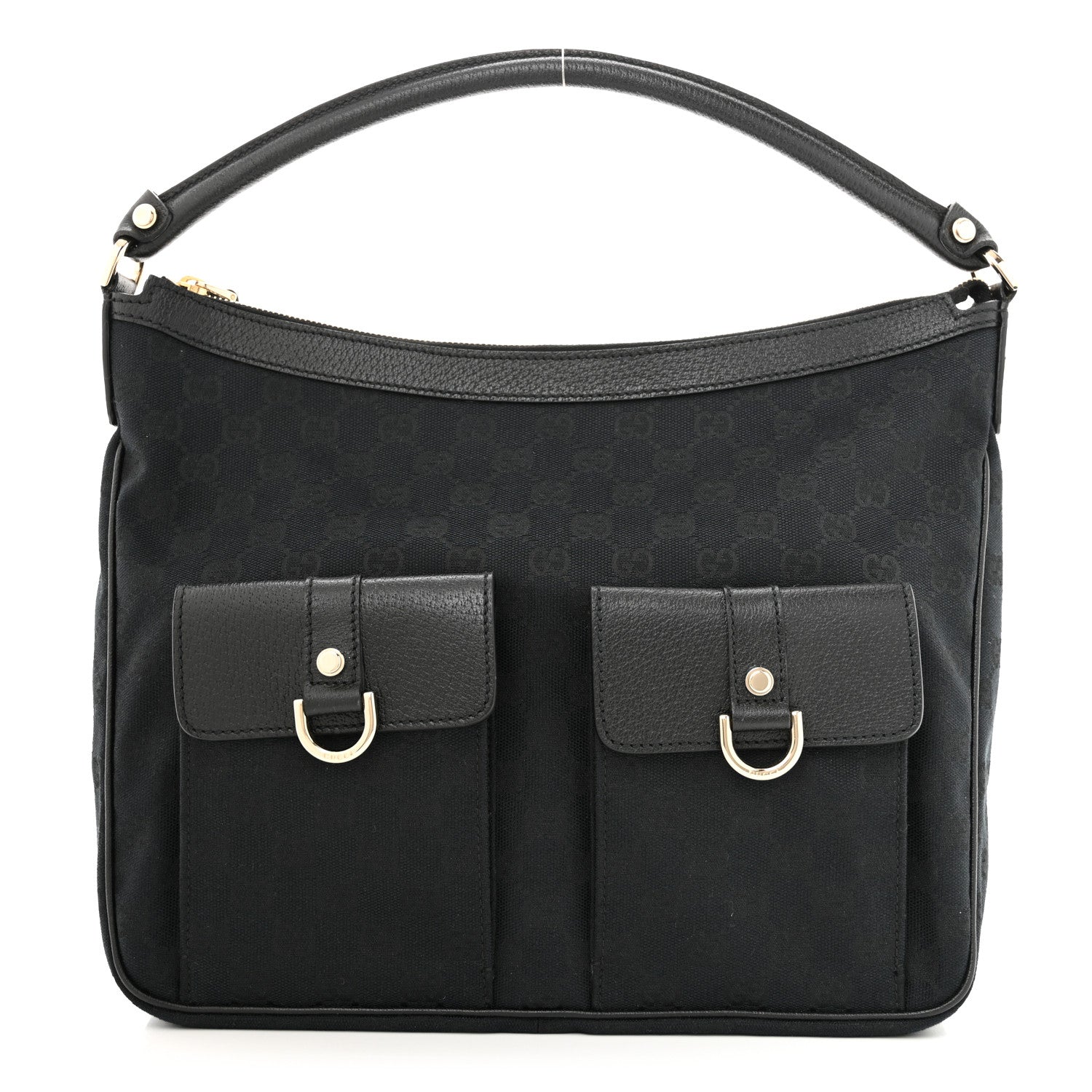 Gucci Monogram Pocket Hobo Black 1 of 11