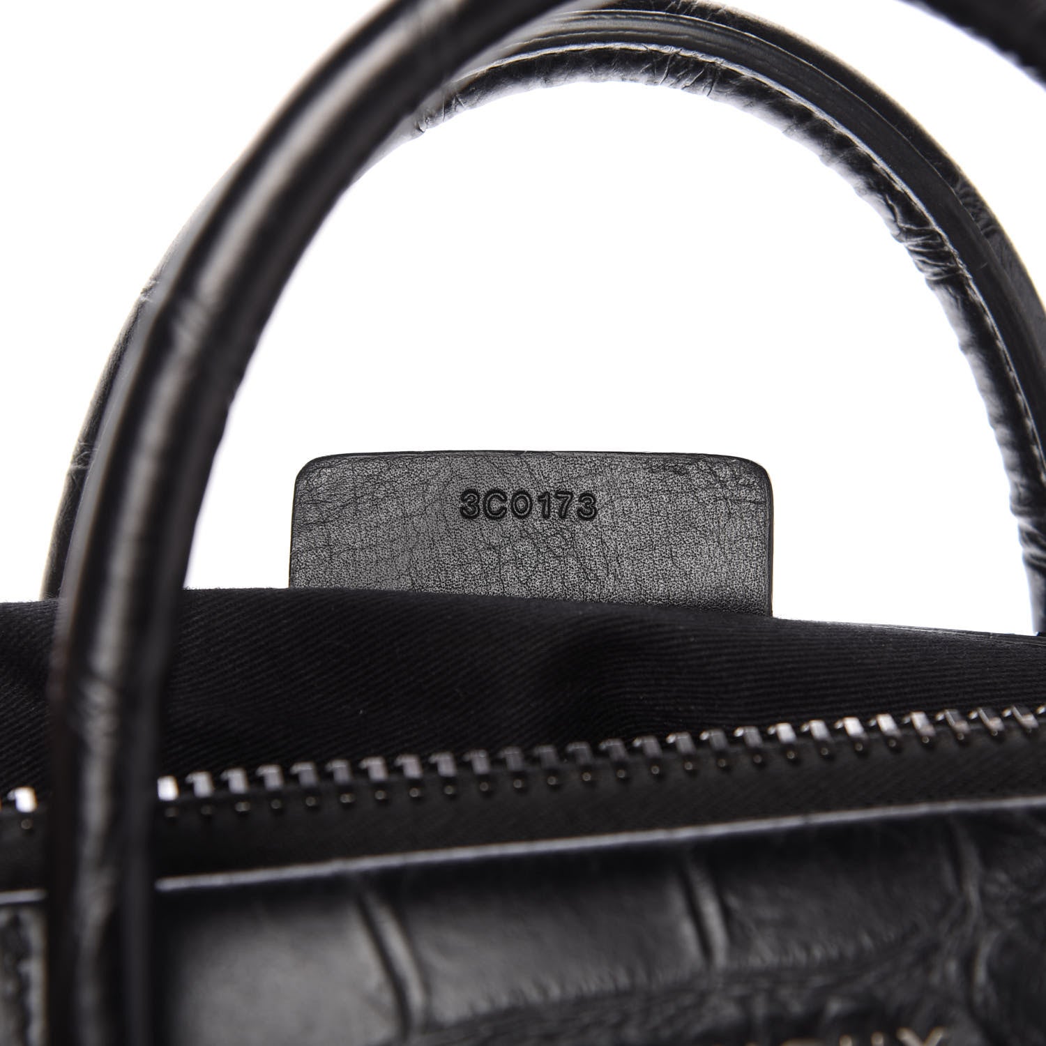 Givenchy Calfskin Crocodile Embossed 3D Stud Medium Antigona Black 9 of 10