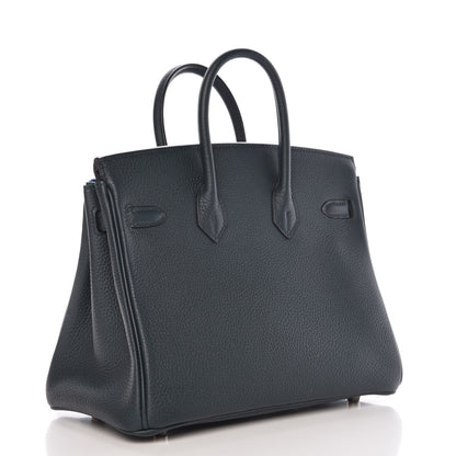 Hermes Togo Swift Officier Birkin 25 Vert Cypress Bleu Zellige 4 of 34