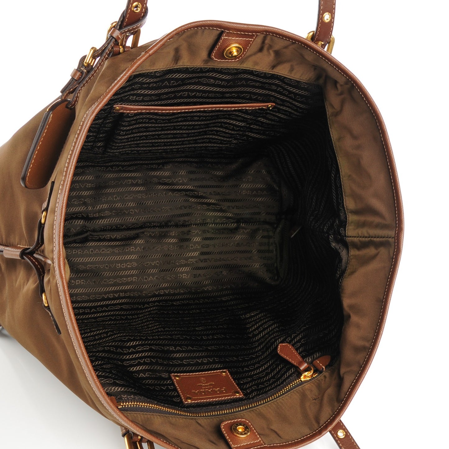 Tessuto Nylon Saffiano Tote Bruciato