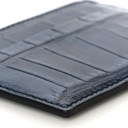 Gucci Crocodile Card Holder Blue 8 of 9