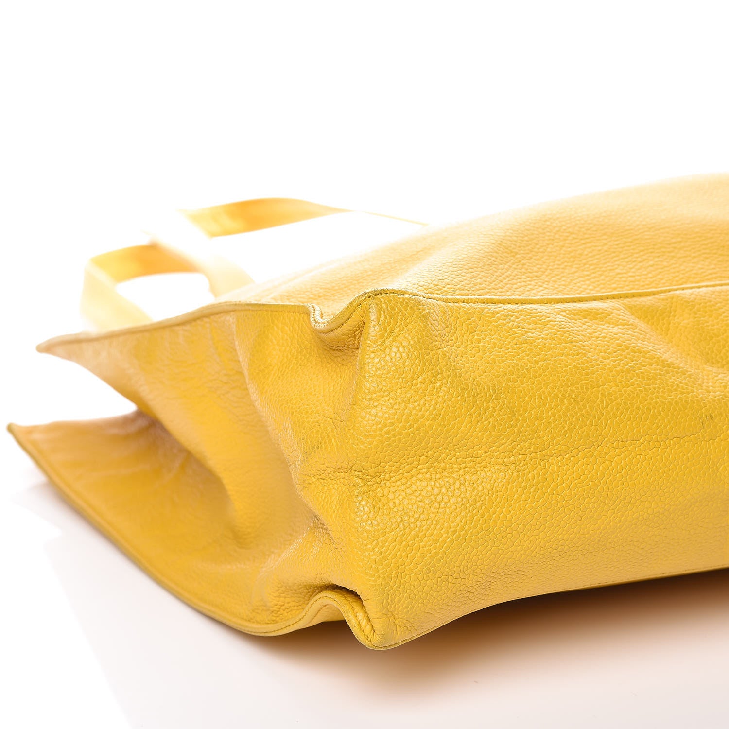Chanel Caviar CC Tote Yellow 10 of 14