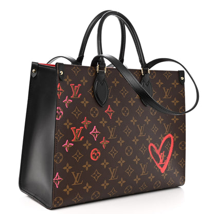 Louis Vuitton Monogram Fall In Love Onthego MM 3 of 9