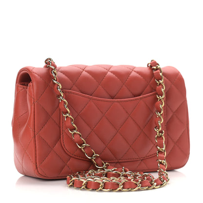 Chanel Lambskin Quilted Mini Rectangular Flap Brown 3 of 12