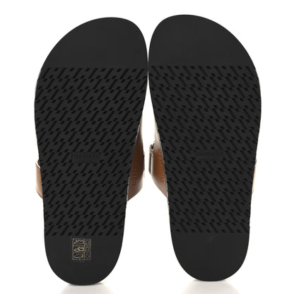 Hermes Calfskin Womens Chypre Sandals 39 Naturel 6 of 10