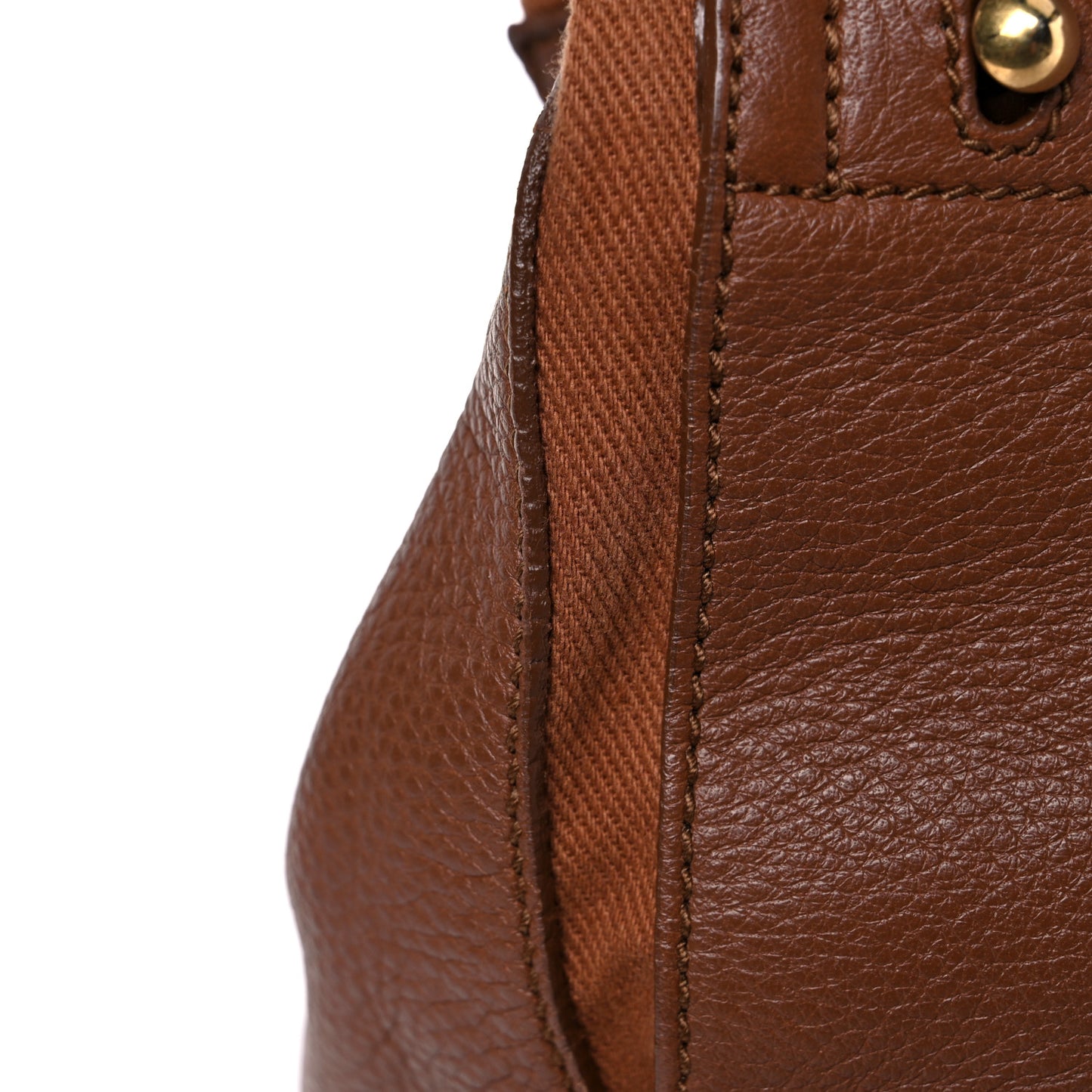 Calfskin Canvas Medium Muse Two Brown