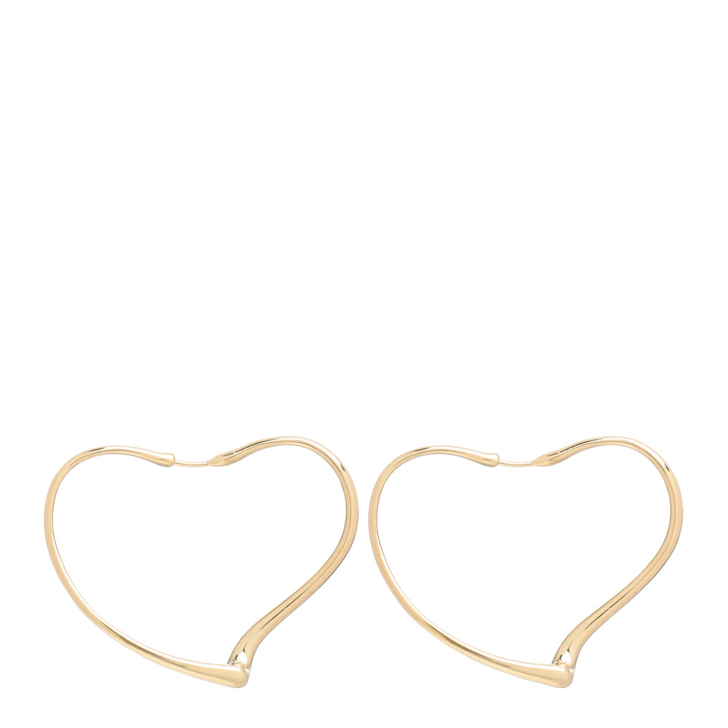 18K Yellow Gold Medium Elsa Peretti Open Heart Hoop Earrings