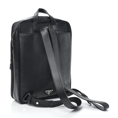 Prada Saffiano Cuir Briefcase Backpack Black 3 of 9