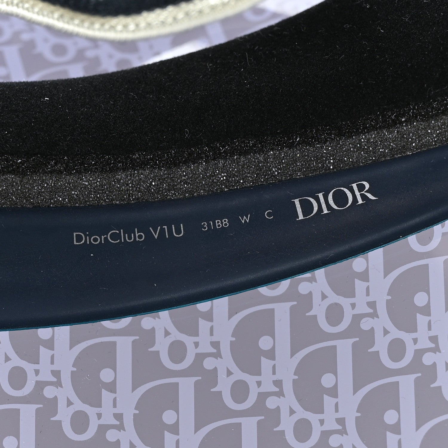 Christian Dior Oblique DiorClub V1U Sun Visor Blue 6 of 7