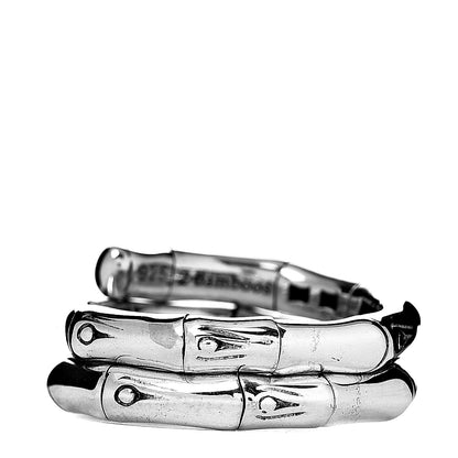 John Hardy Sterling Silver Bamboo Wrap Ring 54 7 3 of 4