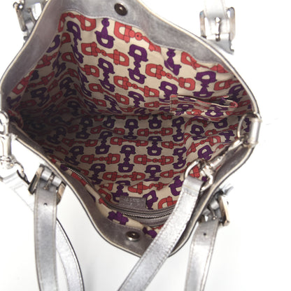 Gucci Guccissima Medium Britt Tote Silver 5 of 8