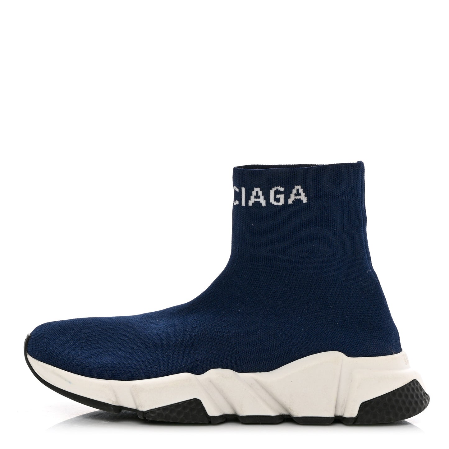 Neoprene Knit Womens Hi Speed Sneakers 37 Navy