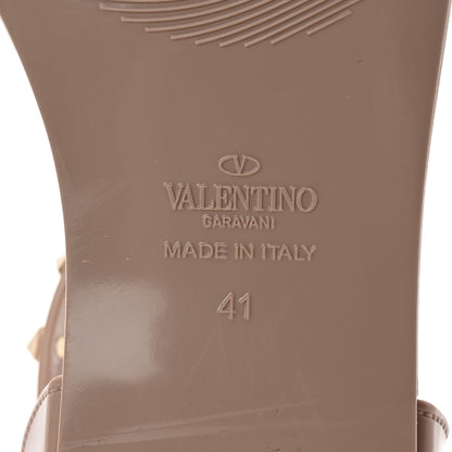Valentino Garavani PVC Jelly Rockstud Caged Sandals 41 Poudre 7 of 9