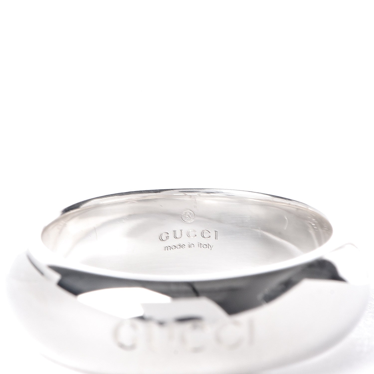 Gucci Sterling Silver 6mm Band Ring 52 6 4 of 6