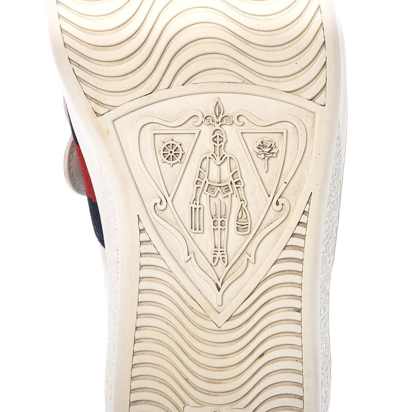 Calfskin Ayers Web UFO Dragon Embroidered Mens Ace Sneakers 7 White