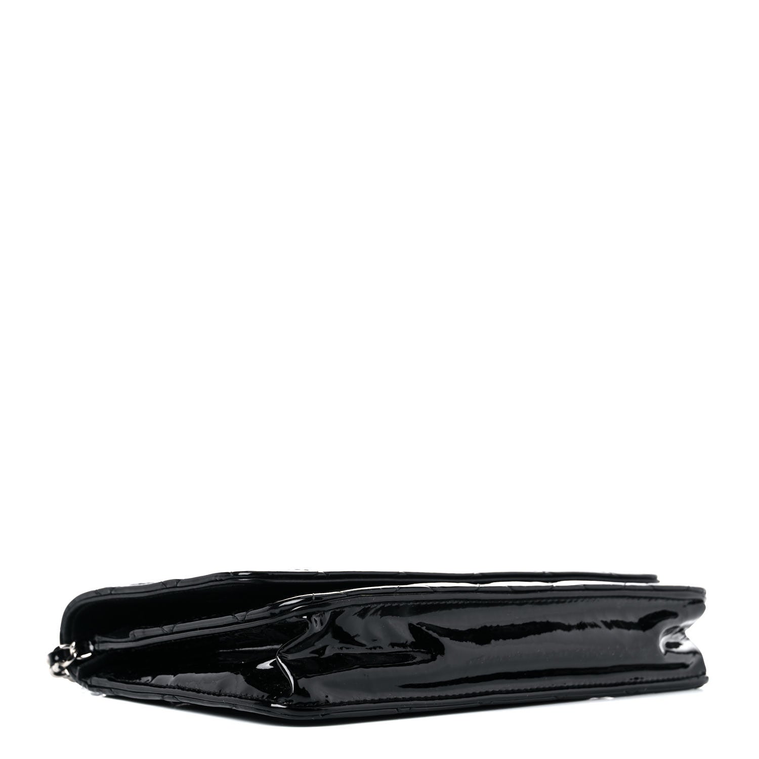 Chanel Patent Quilted Wallet On Chain WOC Black 5 of 16