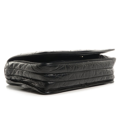 Chanel Aged Calfskin Vintage Ligne Messenger Flap Black 4 of 8