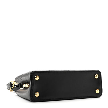 Louis Vuitton Calfskin Studded Flower Capucines BB  Black 4 of 9