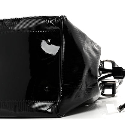 Burberry Patent Check Embossed Small Bilmore Tote Black 10 of 10
