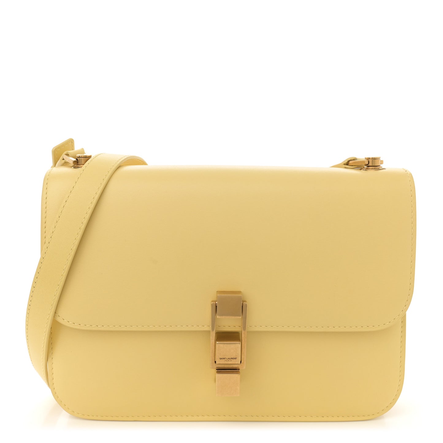 Smooth Calfskin Carre Satchel Paille