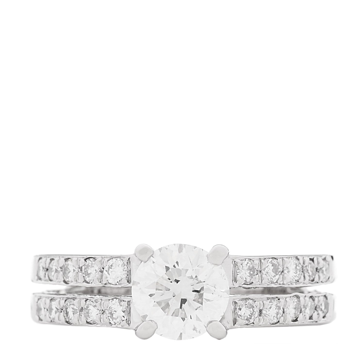 Parker & West by FASHIONPHILE Platinum Diamond 1.00ctw Round Engagement Ring  50 5.5 1 of 9