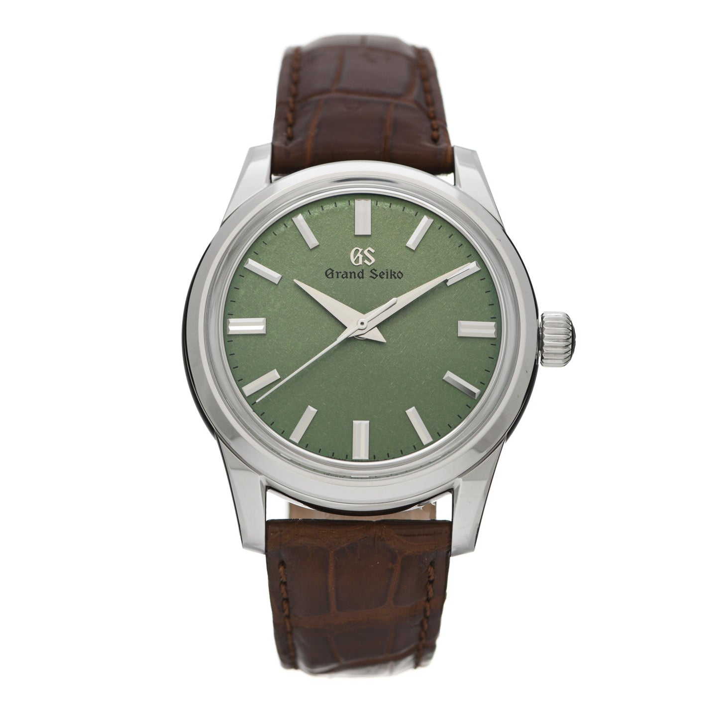 Stainless Steel Crocodile 37mm Elegance Manual Winding Watch Green SBGW277