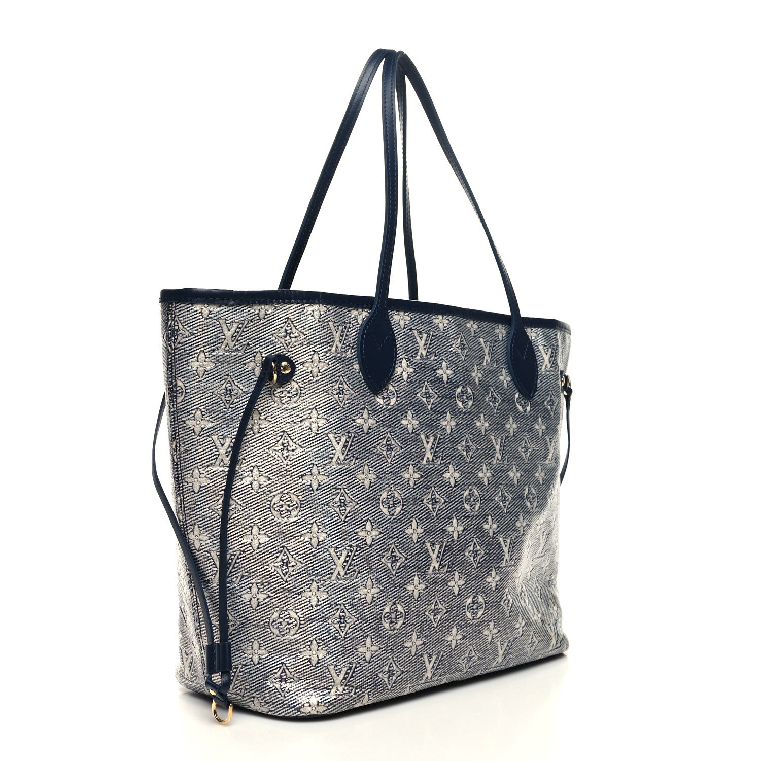 Louis Vuitton Monoglam Neverfull MM Blue 2 of 11
