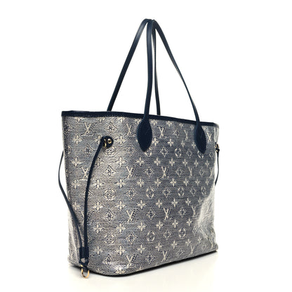 Louis Vuitton Monoglam Neverfull MM Blue 2 of 11