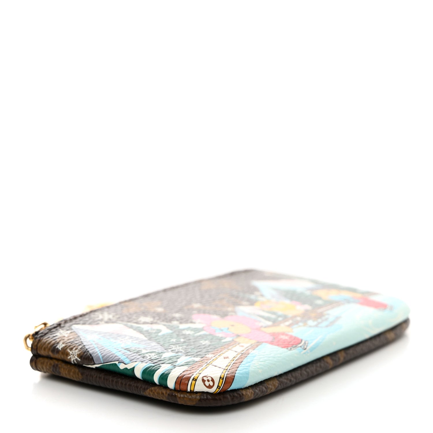 Louis Vuitton Monogram 2023 Christmas Animation Alpine Key Pouch Pink 4 of 7