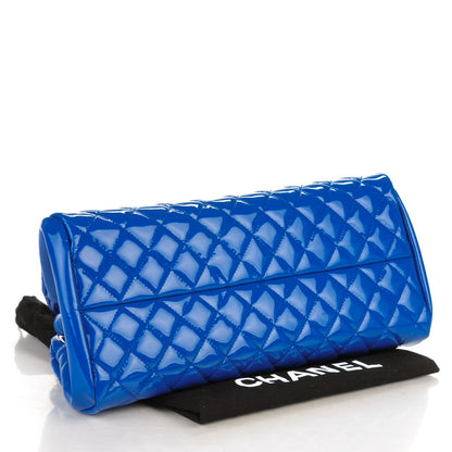 Chanel Patent Quilted Medium Just Mademoiselle Blue 4 of 7