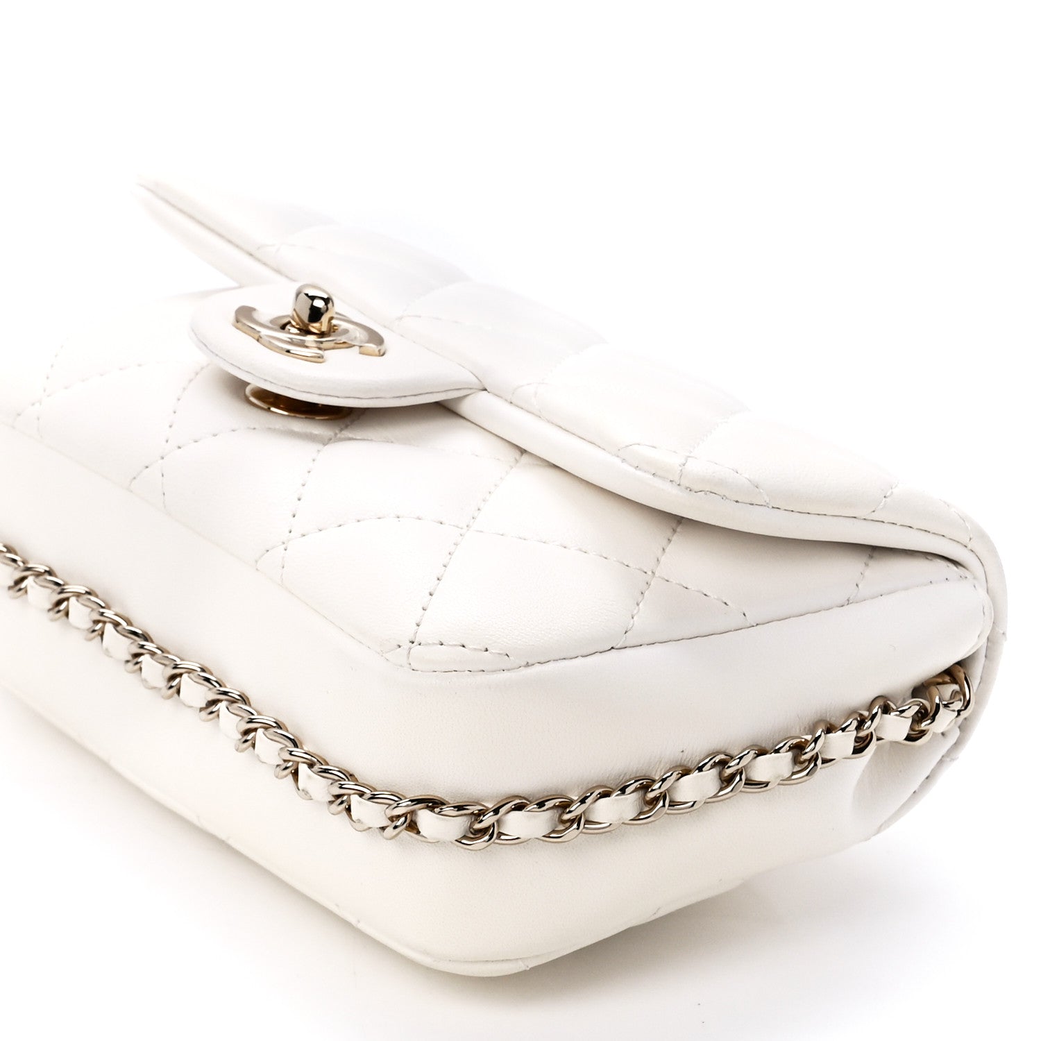 Chanel Lambskin Quilted Mini My Precious Flap White 10 of 11