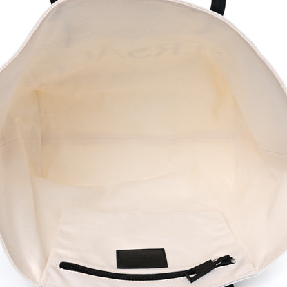 Versace Canvas Logo Tote Black White 4 of 10