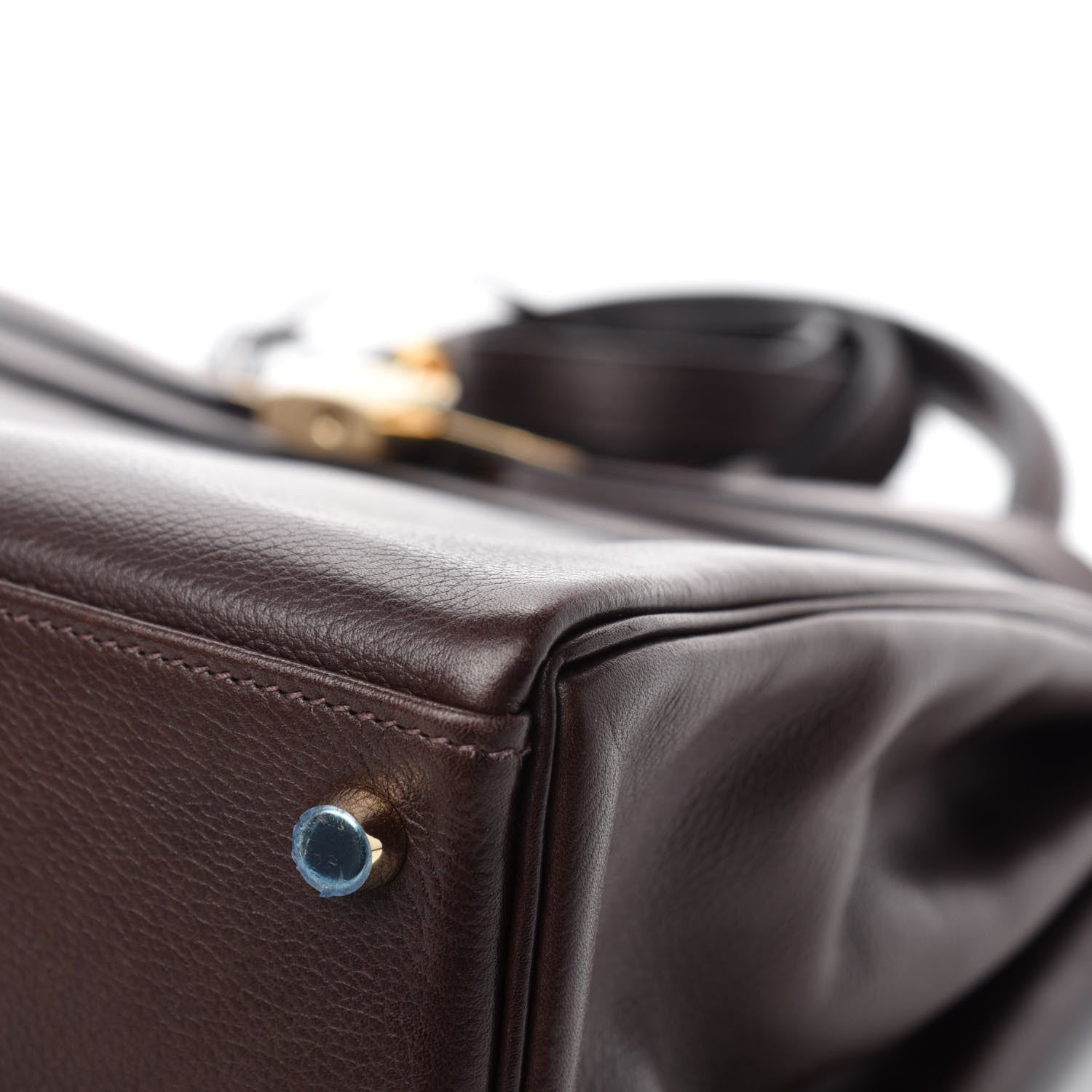 Hermes Evergrain Kelly Retourne 32 Chocolate 9 of 16