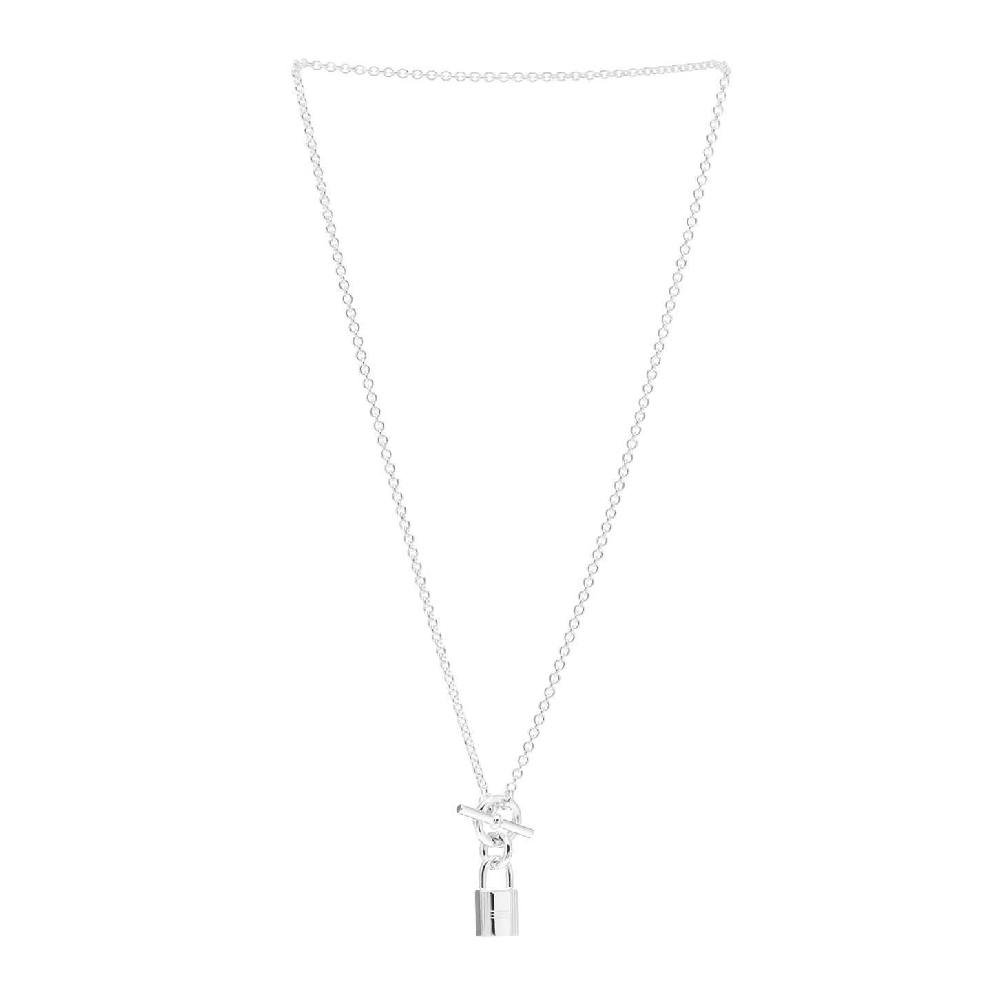 Sterling Silver Cadenas Kelly Lock Pendant Necklace