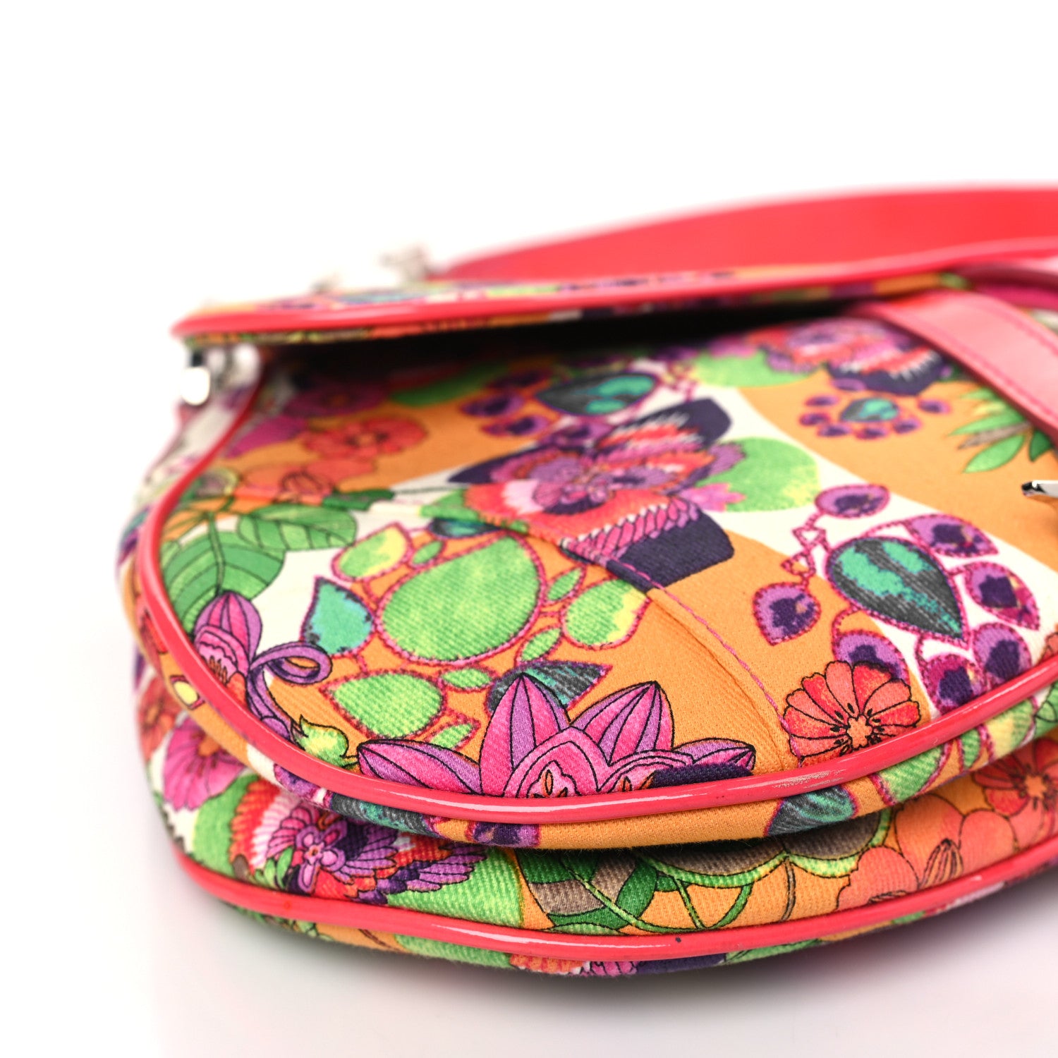 【24kcat】Dior HAWAII GLAMOUR mule Christian Dior Canvas Floral Hawaii Glamour Saddle Bag Multicolor