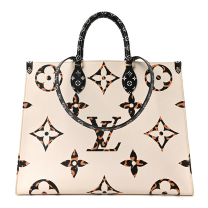 Louis Vuitton Monogram Giant Jungle Onthego GM Ivory 1 of 9